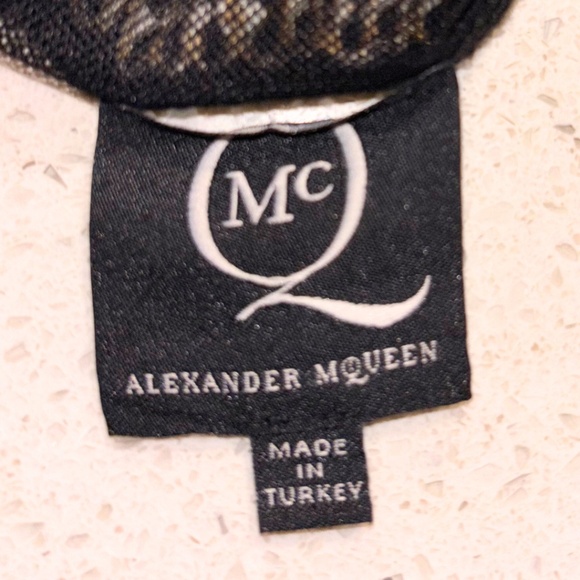 McQ By Alexander McQueen Black Safety Pin Print Vintage Dress Size XS - Picture 6 of 7